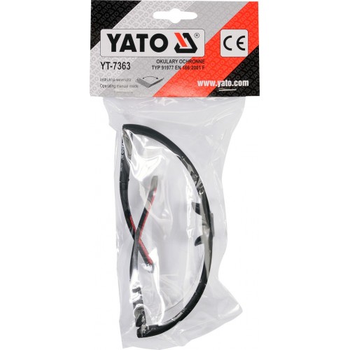 Очки защитные открытого типа, прозрачные YATO YT-7363